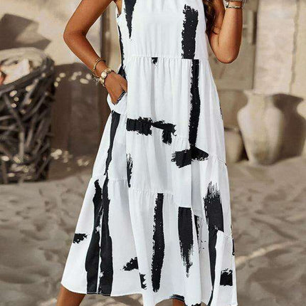 Summer Serenity Halter Dress - Your Essential Boho Chic Staple - Très Elite