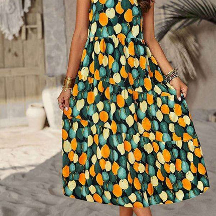 Summer Serenity Halter Dress - Your Essential Boho Chic Staple - Très Elite
