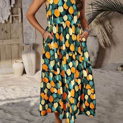 Summer Serenity Halter Dress - Your Essential Boho Chic Staple - Très Elite