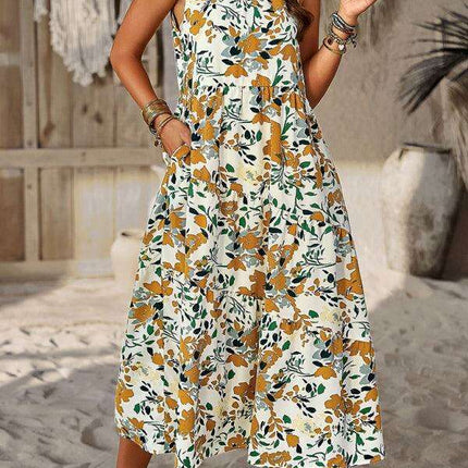 Summer Serenity Halter Dress - Your Essential Boho Chic Staple - Très Elite