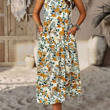 Summer Serenity Halter Dress - Your Essential Boho Chic Staple - Très Elite