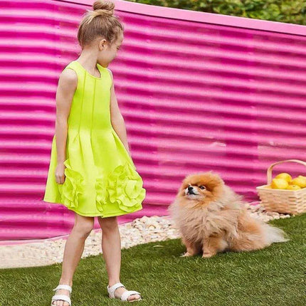 Summer Sleeveless Flower Princess Dress for Girls - Birthday Party Outfit for Kids - Très Elite