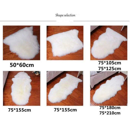 Sumptuous Authentic Australian Sheepskin Wool Area Rug - Cozy and Chic Home Accent Mat - Très Elite