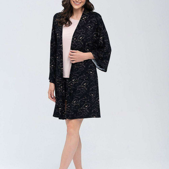 Sumptuous Silky Viscose Robe with Adjustable Waistbelt