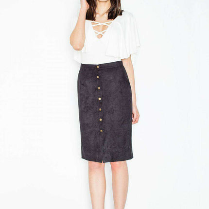 Sumptuous Suede Fitted Skirt - Effortless Style and Comfortable Elegance