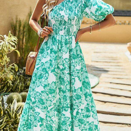 Sun-Kissed Bohemian Off-Shoulder Dress for Tropical Escapes - Très Elite