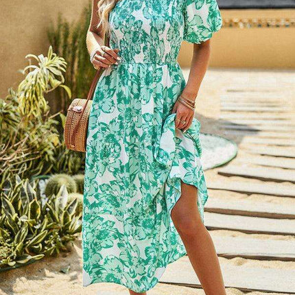 Sun-Kissed Bohemian Off-Shoulder Dress for Tropical Escapes - Très Elite