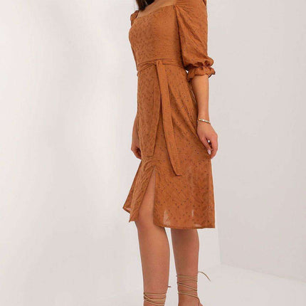 Sun-Kissed Cotton Midi Dress - Made in Europe - Très Elite