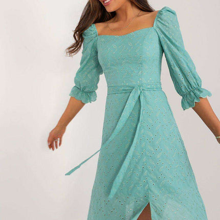 Sun-Kissed Cotton Midi Dress - Made in Europe - Très Elite