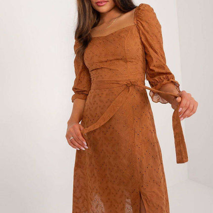 Sun-Kissed Cotton Midi Dress - Made in Europe - Très Elite