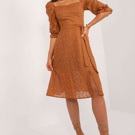Sun-Kissed Cotton Midi Dress - Made in Europe - Très Elite