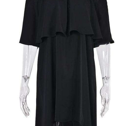 Sunkissed Bohemian One-Shoulder A-line Dress with Flounced Sleeves - Très Elite