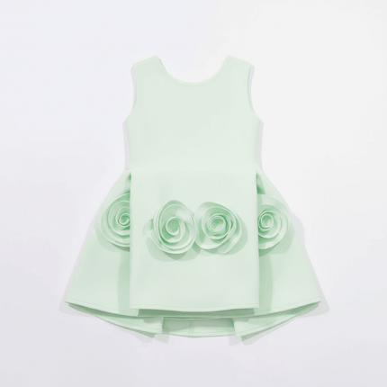 Sunny Yellow Floral Children's One-Piece Dress - Ideal for Weddings and Celebrations - Très Elite
