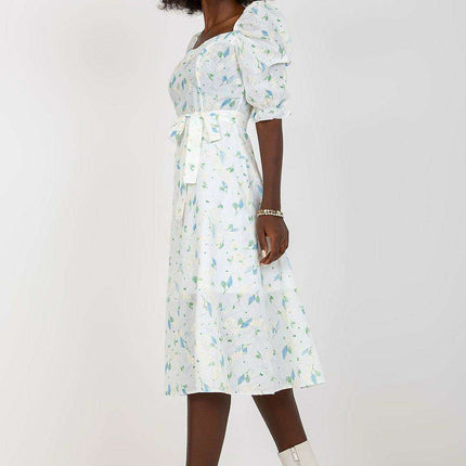 Sunrise Blooms Flared Midi Dress - Made in Europe - Très Elite