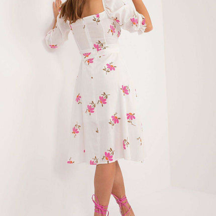 Sunrise Blooms Flared Midi Dress - Made in Europe - Très Elite