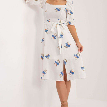 Sunrise Blooms Flared Midi Dress - Made in Europe - Très Elite