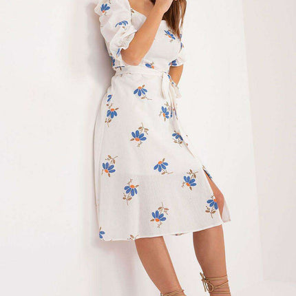 Sunrise Blooms Flared Midi Dress - Made in Europe - Très Elite