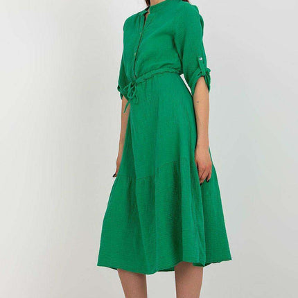 Sunrise Glow Cotton Flare Dress - Très Elite