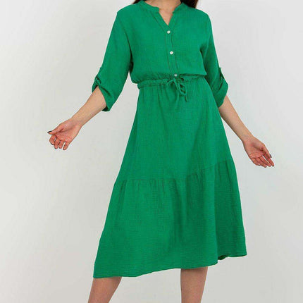 Sunrise Glow Cotton Flare Dress - Très Elite