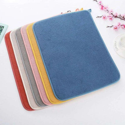 Super Absorbent Microfiber Kitchen Drying Mat - Essential Countertop Organizer..