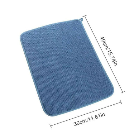 Super Absorbent Microfiber Kitchen Drying Mat - Essential Countertop Organizer..