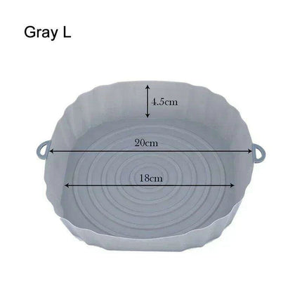 Sustainable 18CM Silicone Air Fryer Tray - Reusable Basket for Health-Conscious Cooking - Très Elite