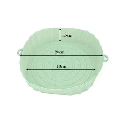Sustainable 18CM Silicone Air Fryer Tray - Reusable Basket for Health-Conscious Cooking - Très Elite