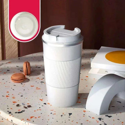 Sustainable 510ml Leakproof Ceramic Travel Mug with Insulation and Straw Hole - Très Elite