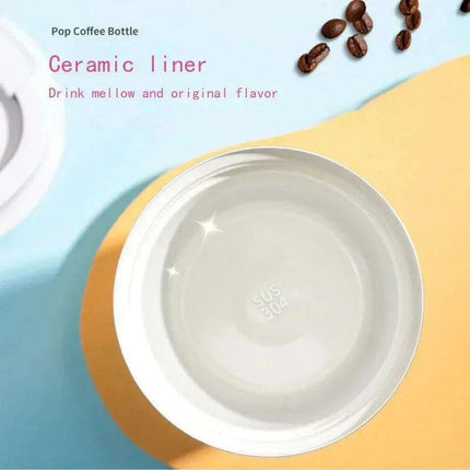 Sustainable 510ml Leakproof Ceramic Travel Mug with Insulation and Straw Hole - Très Elite