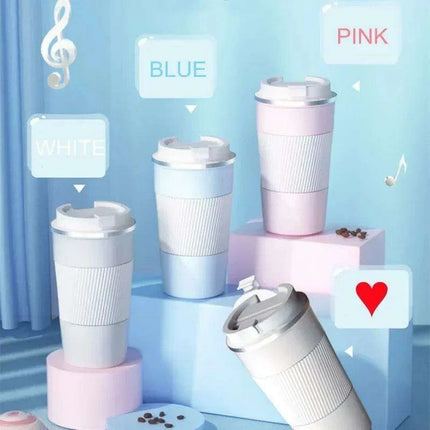 Sustainable 510ml Leakproof Ceramic Travel Mug with Insulation and Straw Hole - Très Elite