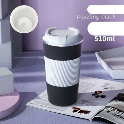 Sustainable 510ml Leakproof Ceramic Travel Mug with Insulation and Straw Hole - Très Elite