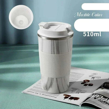 Sustainable 510ml Leakproof Ceramic Travel Mug with Insulation and Straw Hole - Très Elite