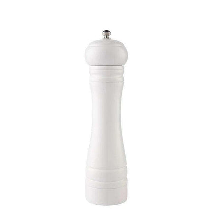 Sustainable 8-Inch Wooden Salt and Pepper Mill with Adjustable Ceramic Grinding Mechanism..