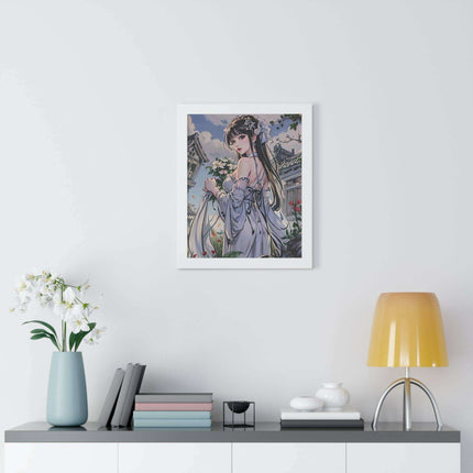 Sustainable Anime Girl Framed Wall Art: Enhance Your Space with Eco-Conscious Design..