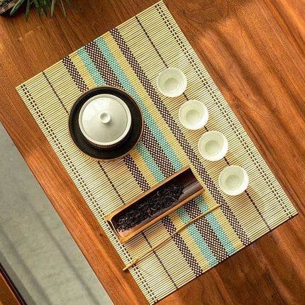 Sustainable Bamboo Dining Set – Elegant, Waterproof, and Heat-Resistant Placemats and Coasters for Every Occasion - Très Elite
