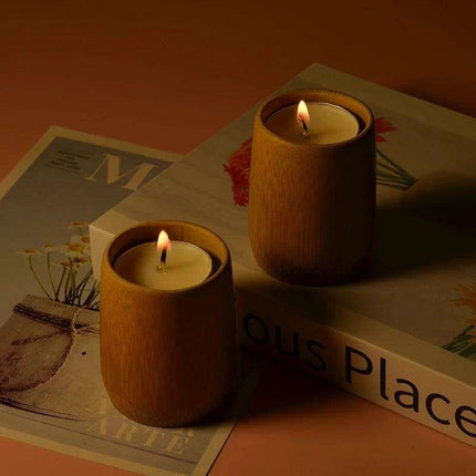 Sustainable Bamboo Tealight Candle Holder for a Peaceful Home Atmosphere - Très Elite