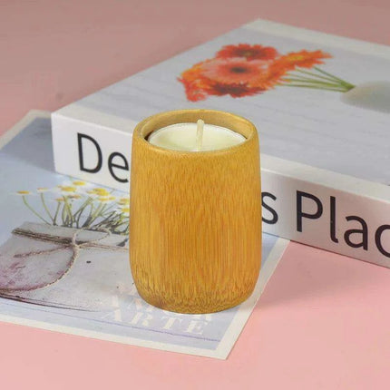 Sustainable Bamboo Tealight Candle Holder for a Peaceful Home Atmosphere - Très Elite