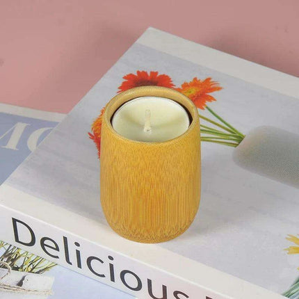 Sustainable Bamboo Tealight Candle Holder for a Peaceful Home Atmosphere - Très Elite