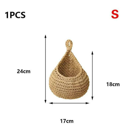Sustainable Bohemian Jute Rope Hanging Basket for Elegant Fruit Display - Très Elite