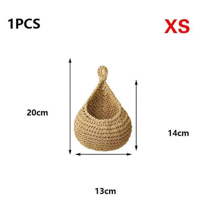 Sustainable Bohemian Jute Rope Hanging Basket for Elegant Fruit Display - Très Elite