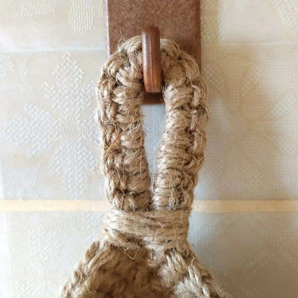 Sustainable Bohemian Jute Rope Hanging Basket for Elegant Fruit Display - Très Elite