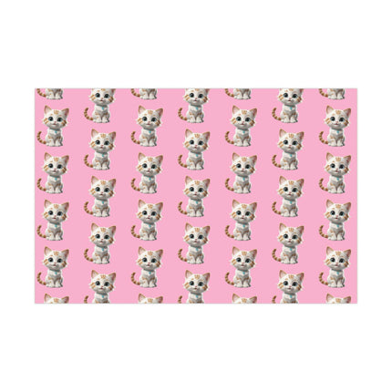 Sustainable Chic Cat-Themed Holiday Gift Wrap Set - Elegant Matte & Satin Choices - Très Elite