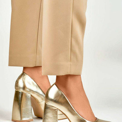 Sustainable Chic Chunky Heel Square Toe Pumps - Très Elite