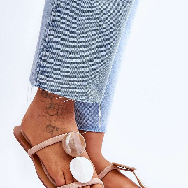 Sustainable Chic Eco-Suede Flip-Flops - Style 179614