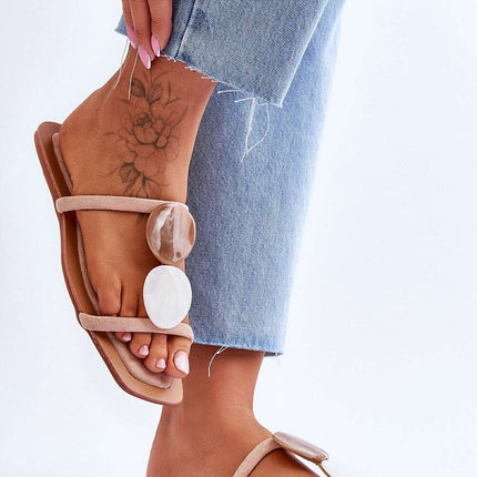 Sustainable Chic Eco-Suede Flip-Flops - Style 179614 - Très Elite