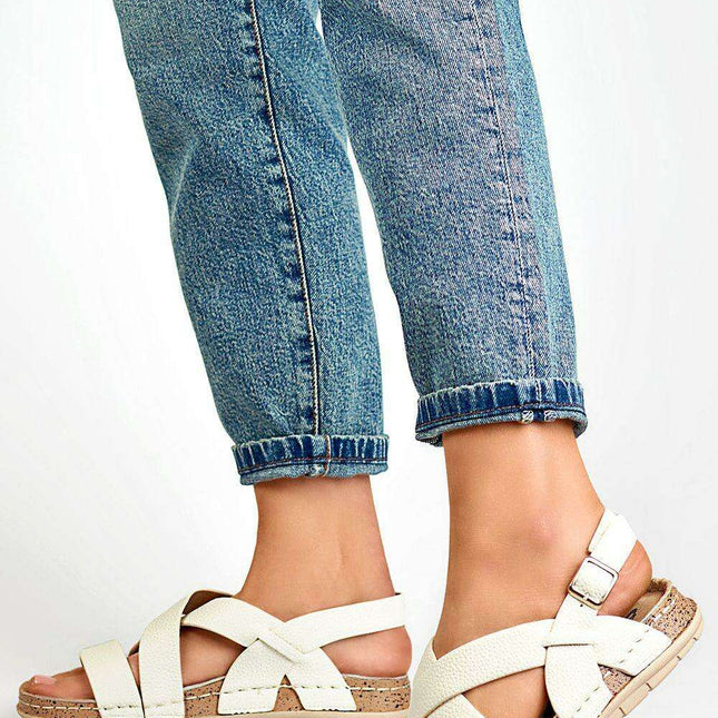 Sustainable Eco Leather Women's Platform Sandals - Summer Essential!