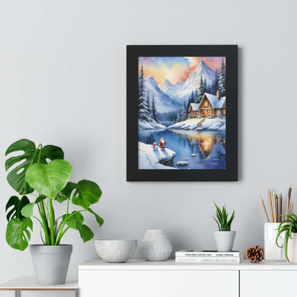 Sustainable Elegance: Eco-Friendly Fantasy Christmas Vertical Wall Art - Très Elite