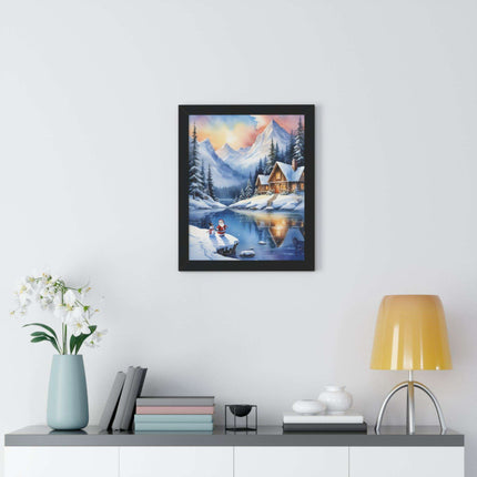 Sustainable Elegance: Eco-Friendly Fantasy Christmas Vertical Wall Art - Très Elite
