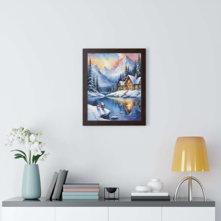 Sustainable Elegance: Eco-Friendly Fantasy Christmas Vertical Wall Art - Très Elite