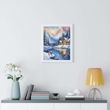 Sustainable Elegance: Eco-Friendly Fantasy Christmas Vertical Wall Art - Très Elite